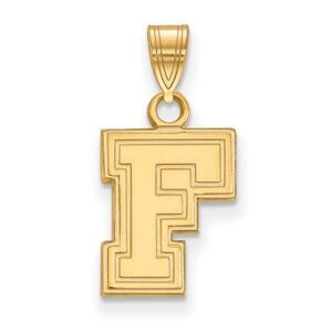 14k Yellow Gold Fordham U Small Pendant